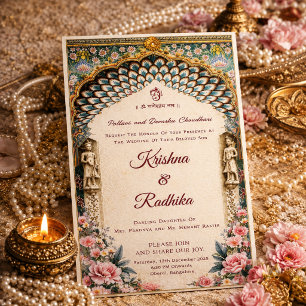 Indische Hochzeit Royal ethnischer Luxus-Einladung Einladung