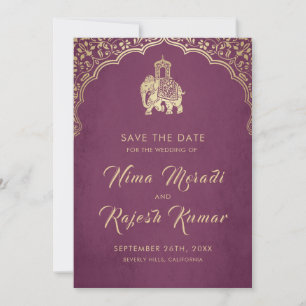 Indische Hochzeit Save The Date Gold Ganesha Einla Einladung