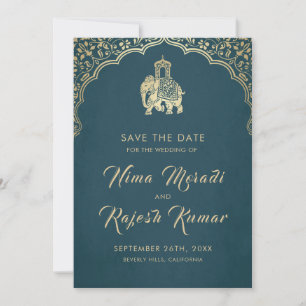 Indische Hochzeit Save The Date Gold Ganesha Einla Einladung
