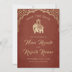 Indische Hochzeit Save The Date Gold Ganesha Einla Einladung