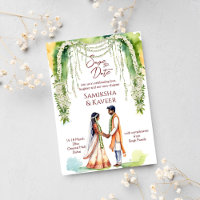 Indische Hochzeit speichern das Dattelpaar unter J