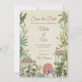 Indische Hochzeit Speichern Sie das Datum Einladun Save The Date