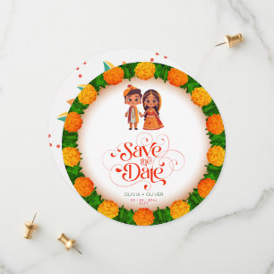 Indische Hochzeit Vormerkung Termin Save The Date
