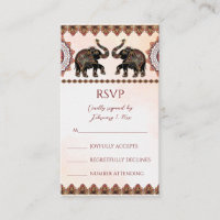 Indische Hochzeitelefantenkarten