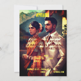 Indische Hochzeitkarte Einladung