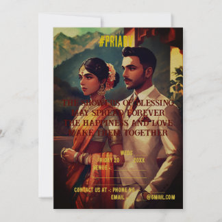 Indische Hochzeitkarte Einladung