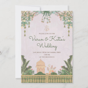 Indische Hochzeitseinladung als digitale Desi-Hoch Einladung