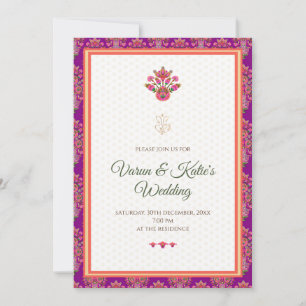 Indische Hochzeitseinladung als hinduistische Einl Einladung