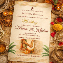 Indische Hochzeitseinladung