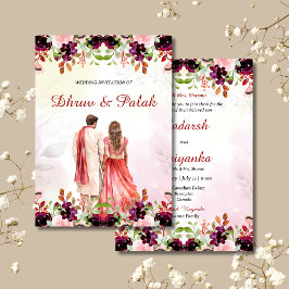 Indische Hochzeitseinladung Hindu Hochzeitseinladu Einladung