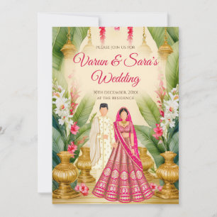 Indische Hochzeitseinladung & Indische Hochzeitska Einladung