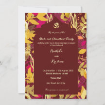 Indische Hochzeitseinladung Moderne Dynamik