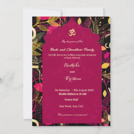 Indische Hochzeitseinladung Moderne Dynamik Save The Date