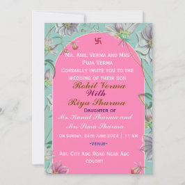 Indische Hochzeitseinladungen  Einladung