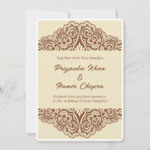 Indische Hochzeitseinladungen Henna Einladung