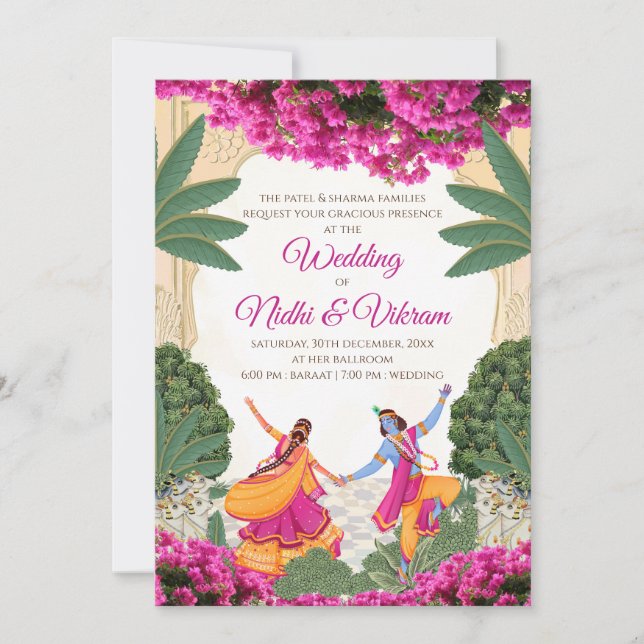 Indische Hochzeitseinladungen & Hindu-Hochzeitskar Einladung (Vorderseite)