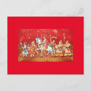 indische Hochzeitskarte Postkarte