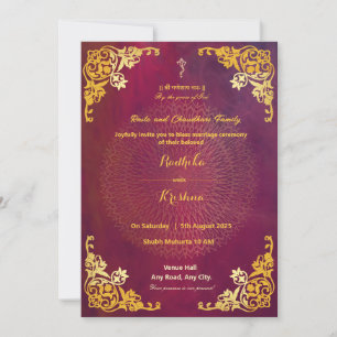 Indische Hochzeitsmandala Hindu-Einladung Einladung