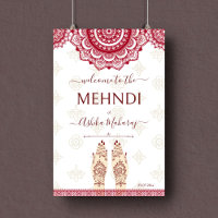 Indische Hochzeitsmaroon-Mandalas willkommen