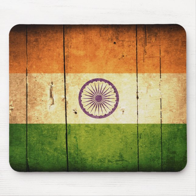 Indische Holzflagge Mousepad (Vorne)