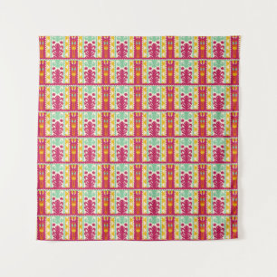 Indische Illustration des traditionellen Textildes Wandteppich