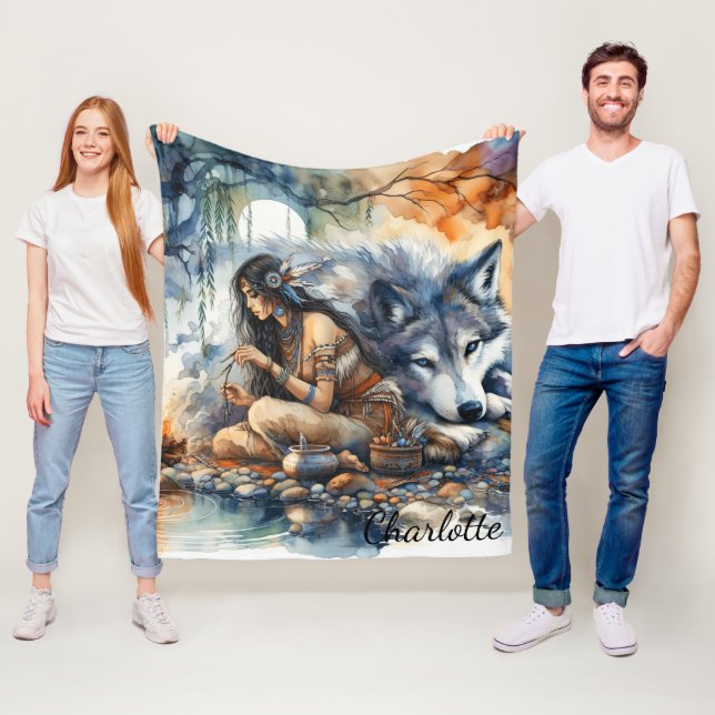 Indische Indianerinnen Kunsthandwerk am Fluss bei  Fleecedecke (Beispiel)