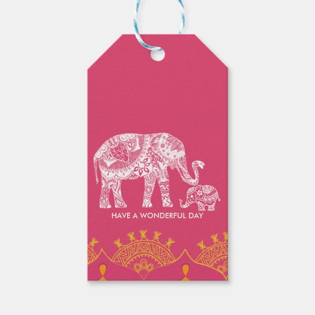 Indische Inspiration Geschenkanhänger (Vorderseite)