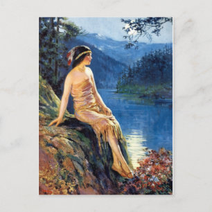 Indische Jungfrauen 1920er Kalender Mädchen Postka Postkarte