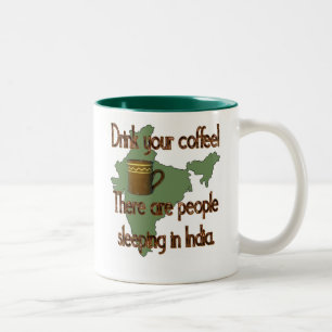 Indische Kaffee-Leute Zweifarbige Tasse