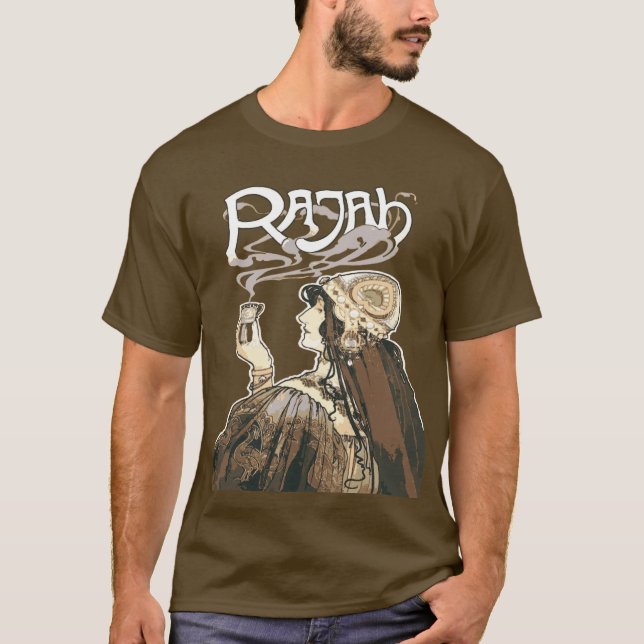 Indische Kaffeeduft Art Nouveau Vintage-Werbung T-Shirt (Vorderseite)