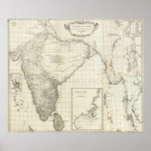 Indische Karte Poster