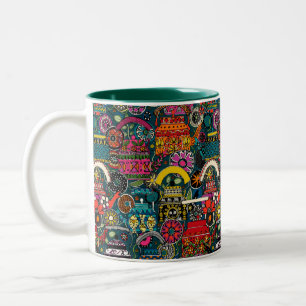 Indische Kessel dunkel Zwei-Tone-Tasse Zweifarbige Tasse