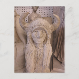 Indische Kopfskulptur Postkarte