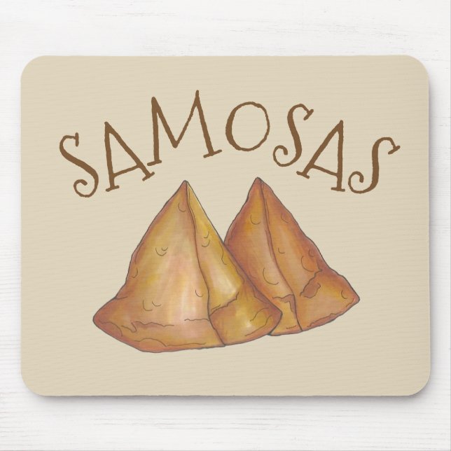 Indische Küche Gemüse vegetarische Kochen Samosas Mousepad (Vorne)