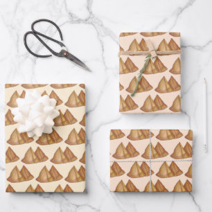 Indische Küche Vegetarisches Kochen Frittierte Sam Geschenkpapier Set