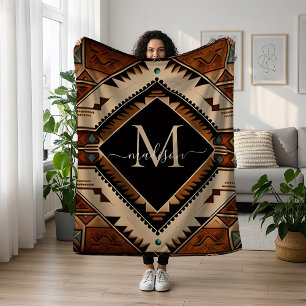 Indische Kultur Boho Style Fleecedecke