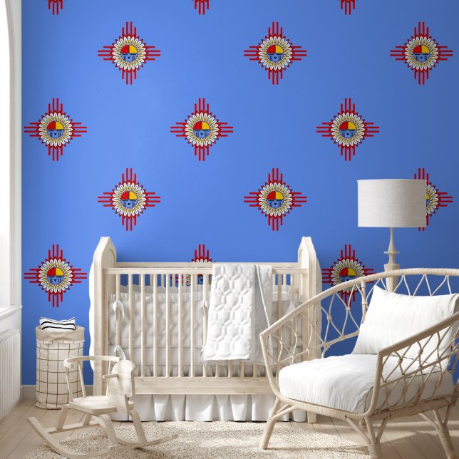 Indische Kultur - Kachina Zia Symbol 1 Tapete (Kinder)