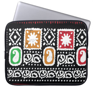 Indische Kultur: Traditionelles Art Design Laptopschutzhülle