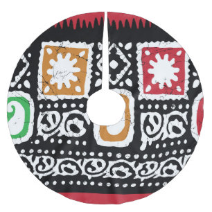 Indische Kultur: Traditionelles Kunstdesign Polyester Weihnachtsbaumdecke