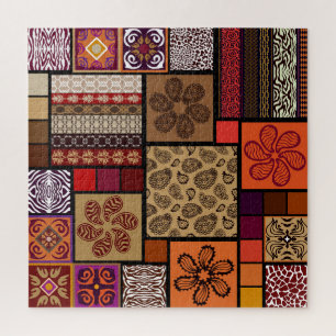 Indische Künste, mega nahtloses kreatives Set. Puzzle