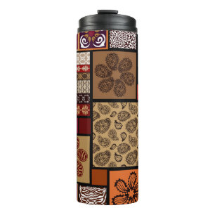 Indische Künste, mega nahtloses kreatives Set. Thermosbecher