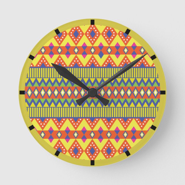 Indische Lebenskraft Runde Wanduhr (Vorderseite)