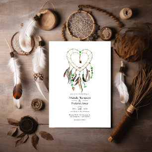Indische Legende Tribal Boho Hochzeitsfoto Einladung