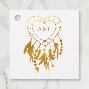 Indische Legende Tribal Boho Wedding Monogram Geschenkanhänger