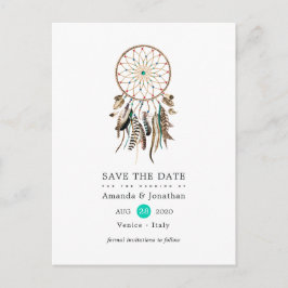 Indische Legende Tribal Boho Wedding Save the Date Ankündigungspostkarte