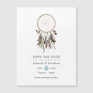 Indische Legende Tribal Boho Wedding Save the Date Magnetkarte