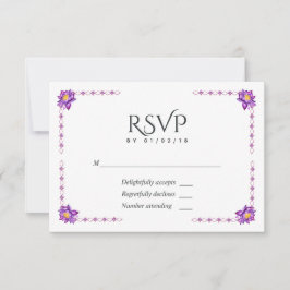 Indische Lotus-Blume RSVP Karte