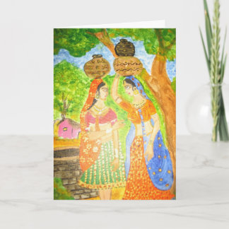 Indische Mädchen Karte