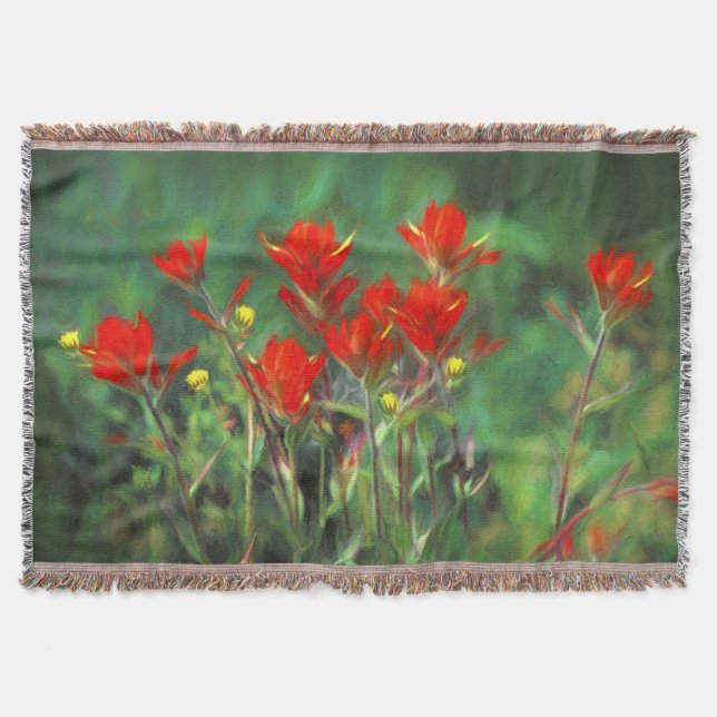 Indische Malerei mit Pinsel - Originelle Blume Decke (Vorderseite)