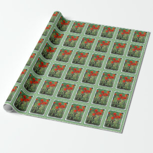 Indische Malerei mit Pinsel - Originelle Blume Geschenkpapier